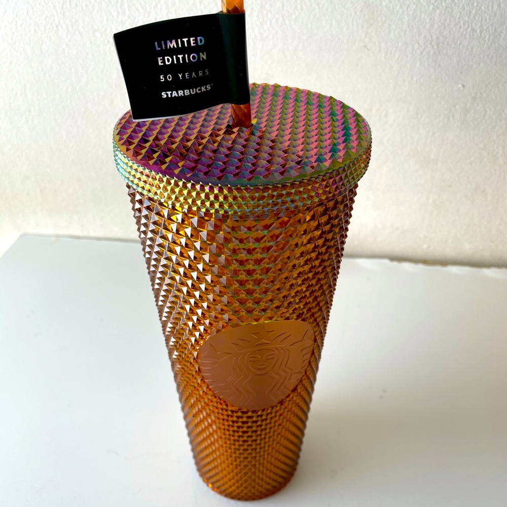 Gold Starbucks 50th Anniversary Studded Tumbler